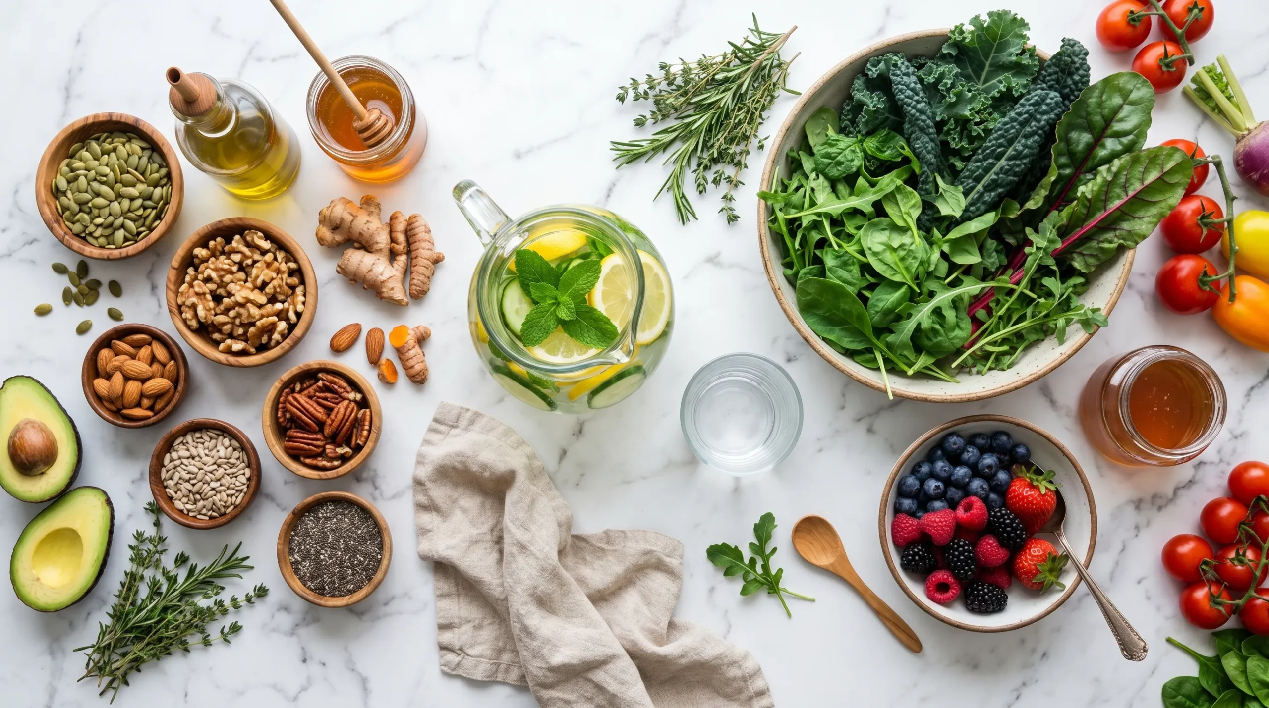 Natural pineal gland cleanse through anti-inflammatory diet and hydration