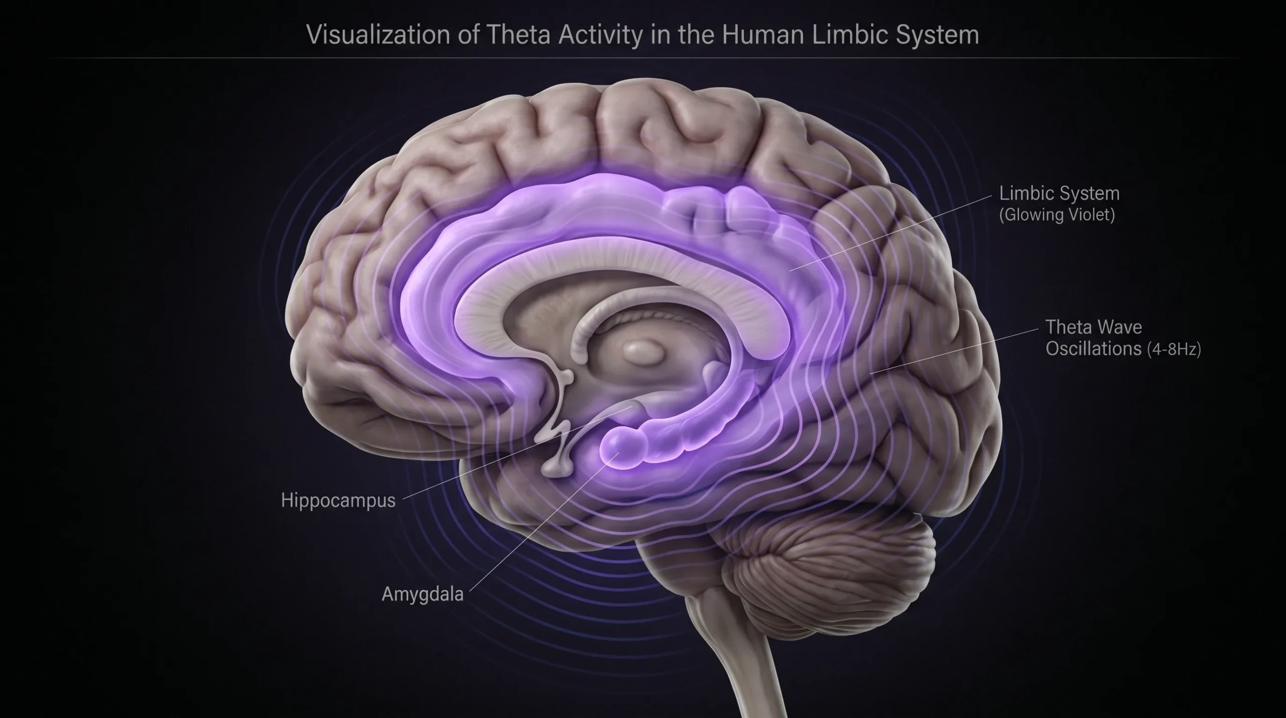 What are theta waves — 4-8Hz brain activity originating from hippocampus and limbic system