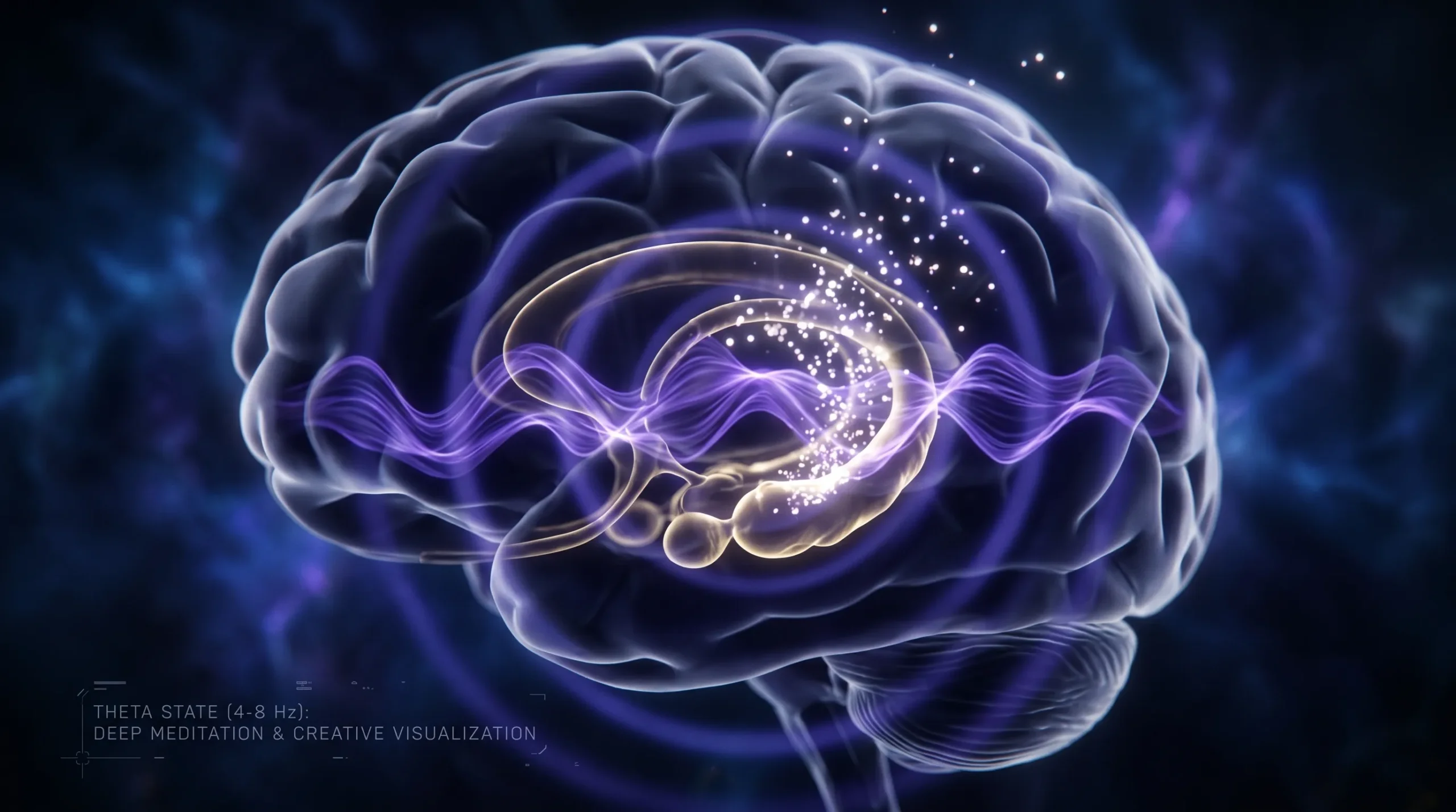 Theta binaural beats 4-8Hz benefits — deep meditation, creativity, intuition and spiritual awareness